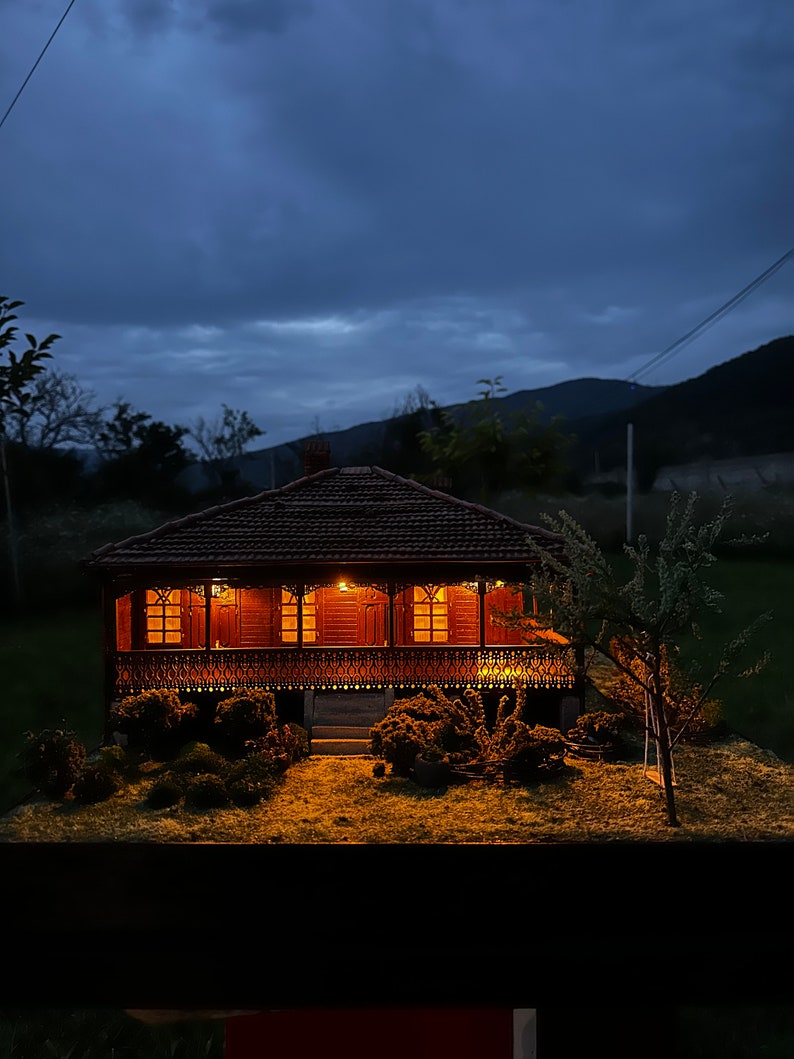 This product is made to order and is a miniature model of a real house.The house is located in Georgia in Guria Miniature house image 4