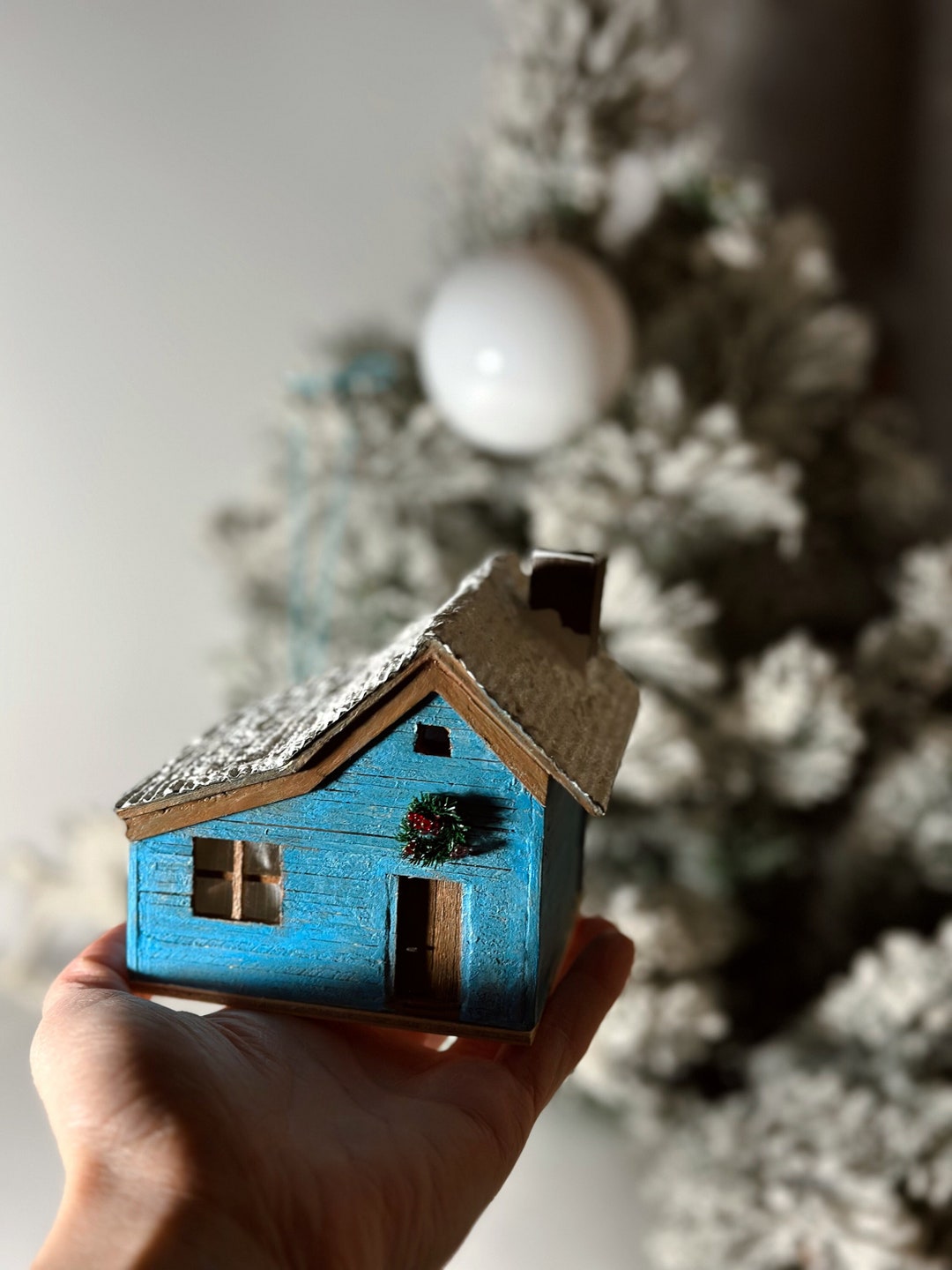 Little Blue House Christmas House Christmas Decorations Fairy