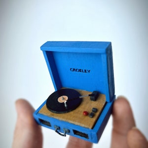 1/12 Dollhouse Miniature turnable Record Player Turntable Music room stereo | Record player mini | Miniature vinyl | vintage record player