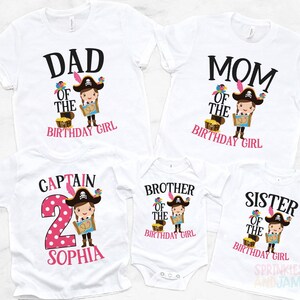 Pirate Birthday Girl Shirt: Matching Family Pirate Party