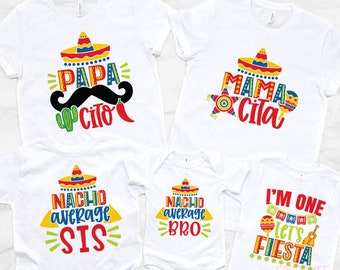 Fiesta birthday shirt, nacho average birthday, family birthday shirts matching, taco birthday, Uno, 2nd birthday, taco twosday - Any Age