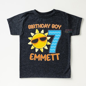 Beach Birthday Shirt - 1st Birthday Sun - Birthday Boy Outfit - Pool Party Birthday - 2nd Birthday T Shirt - ANY AGE - SHORTSLV