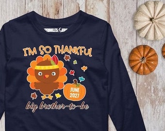 Big brother thanksgiving shirt, big brother shirt, thanksgiving big brother finally, pregnancy announcement, - LNGSLV