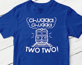 2nd Birthday Shirt Train Birthday Shirt - Chugga Chugga Two Two - Boys 2nd Birthday Shirt - Girls 2nd Birthday shirt - SHORTSLV