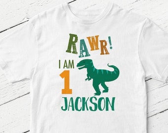 Dinosaur Birthday Shirt - 1st Birthday Shirt - Boys - Kids - Toddler - Dinosaur Birthday Shirt - T Rex Birthday Shirt - Any Age - SHORTSLV
