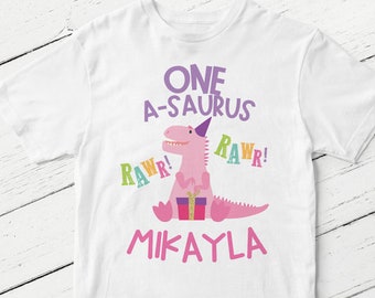 Dinosaur birthday shirt, 1st Birthday, 3rd birthday, three-rex, Trex Birthday Shirt, personalized dinosaur birthday girl shirt for Any Age