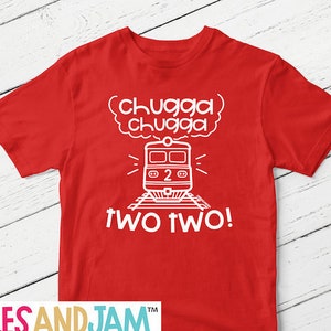 Train Birthday Shirt Chugga Chugga Two Two 2nd Birthday - Etsy