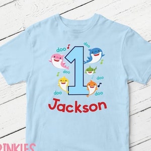 Baby Shark Birthday Shirt Shark Family Family Shark First Etsy