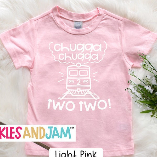 Train birthday shirt, Chugga chugga Two Two, 2nd birthday shirt girl, funny birthday shirt, second birthday shirt - SHORTSLV