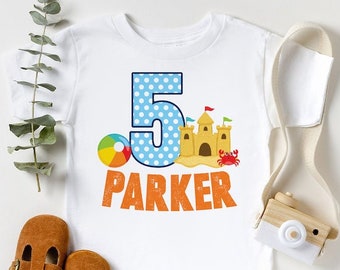 Beach Party Shirt - 1st Birthday Boy Outfit - Pool Party Birthday Shirt - Beach Party Shirt, First Birthday T Shirt - SHORTSLV