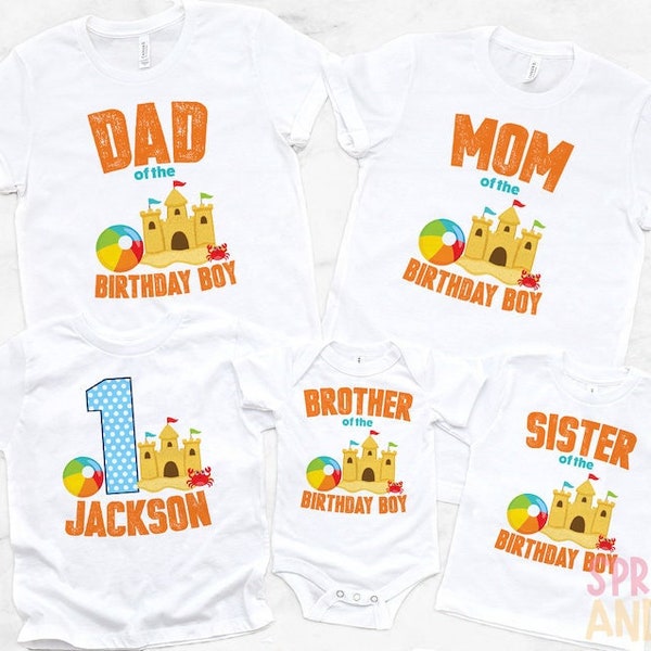 Family Birthday Shirts - Beach Birthday Shirts - Beach Birthday BOY - Mom - Dad - Matching Family Shirts - Summer Pool Party