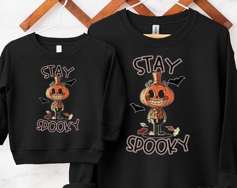 Halloween sweatshirt toddler, stay spooky, vintage pumpkin, retro jack o lantern, cute, halloween sweatshirt, kids, youth, toddler, adult