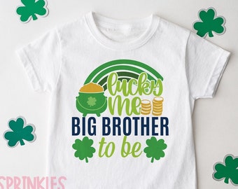 Big Brother St Patricks day Shirt, Big Brother to be Patricks day pregnancy announcement, Baby, Kids, Toddler, Youth - SHORTSLV