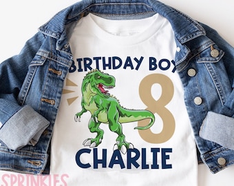 Dinosaur birthday shirt, 6th Birthday, 8th birthday, big kid dinosaur, Trex Birthday Shirt, dinosaur birthday boy shirt for Any Age