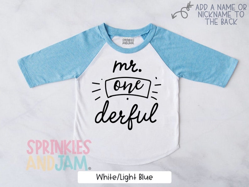 Mr Onederful Shirt 1st Birthday Boy Outfit First Birthday Boy Shirt Mr Onederful Shirt for Boys Trendy Baby Boy RAGLAN image 4