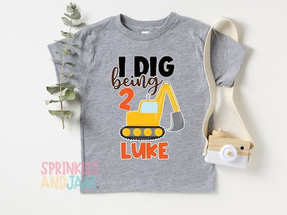 construction 2nd birthday shirt