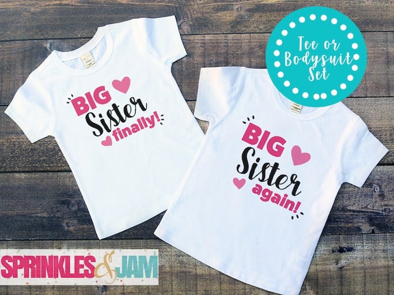 Big Sister Shirt Sister Gift Baby Shower Gift Baby Clothes Etsy Big Sister Shirt Sister Gift Baby Shower Gift Baby Clothes Etsy