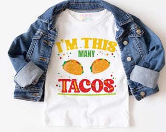 Taco Birthday Shirt: Fiesta Toddler Tee for Taco Twosday or Customize to Any Age