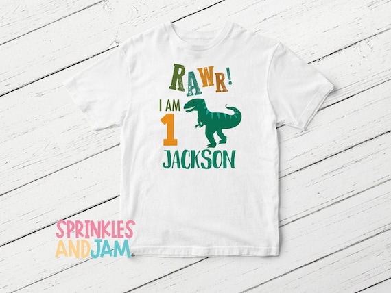 first birthday shirt boy dinosaur