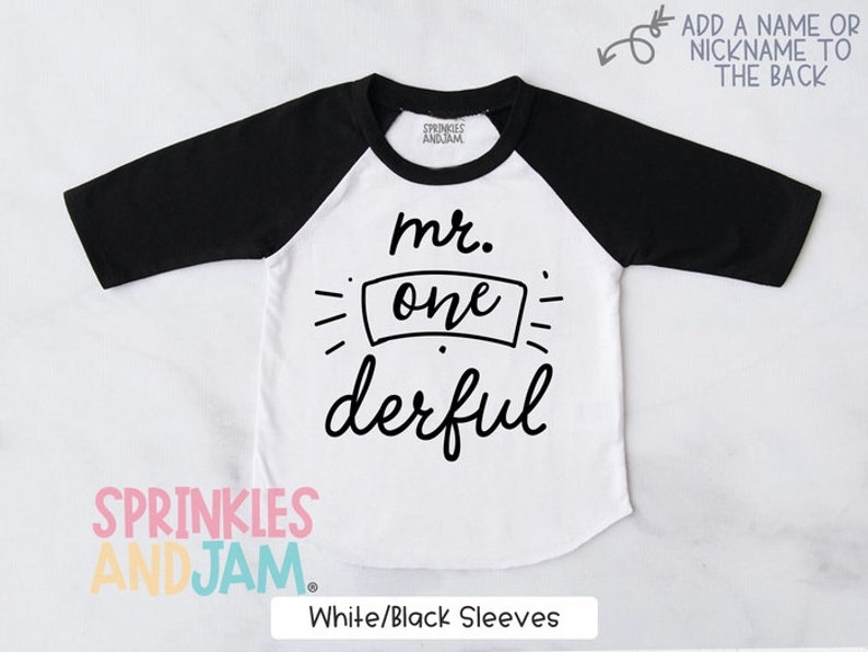 Mr Onederful Shirt, 1st Birthday Boy Outfit, Mr Onederful Outfit, First Birthday Shirt Boy, Boys First Birthday Outfit RAGLAN image 6