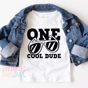 Boy 1st Birthday, 1st Birthday Boy, First Birthday Outfit, 1st Birthday Boy, ONE Cool Dude, Boys Birthday Shirt - SHORTSLV