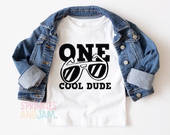 Boy 1st Birthday, 1st Birthday Boy, First Birthday Outfit, 1st Birthday Boy, ONE Cool Dude, Boys Birthday Shirt - SHORTSLV