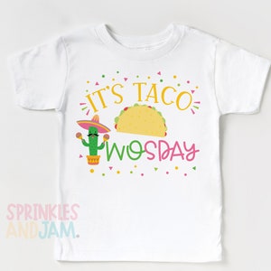 Taco Twosday Birthday Shirt, Taco Birthday Shirt, 2nd Birthday GIRL, Birthday Shirt, Fiesta Birthday Shirt - SHORTSLV