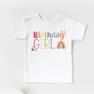 Rainbow Birthday Shirt for Girls | Kawaii 1st or 2nd Birthday Outfit | Baby Toddler Youth Birthday Tee | Any Age Available