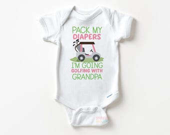 Golfing with Grandpa Baby Bodysuit | Funny Golf Gift
