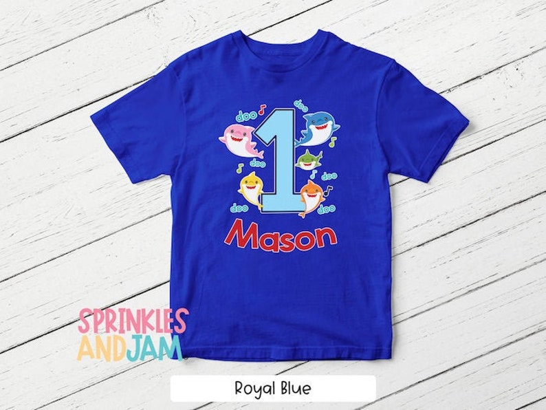 Baby Shark 1st Birthday Shirts