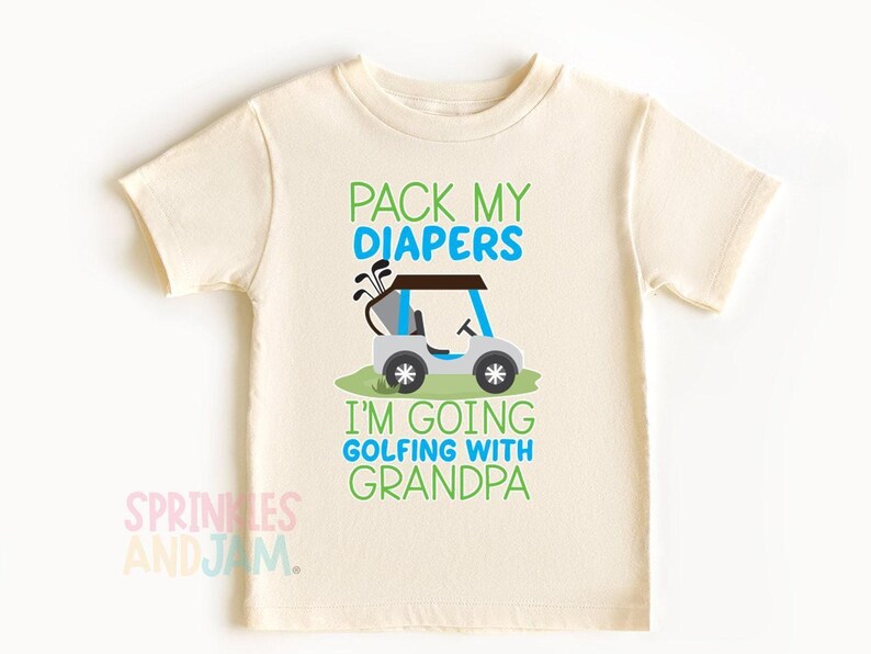 Personalized Golfing with Grandpa Baby Onesie ®: Personalized Shower Gift afbeelding 8