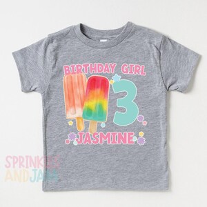 Popsicle Birthday Girl Shirt: Ice Cream Party Tee image 5