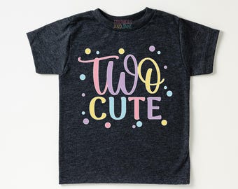 Two Birthday Shirt - Second Birthday Outfit - Toddler Girl 2nd Party Tee