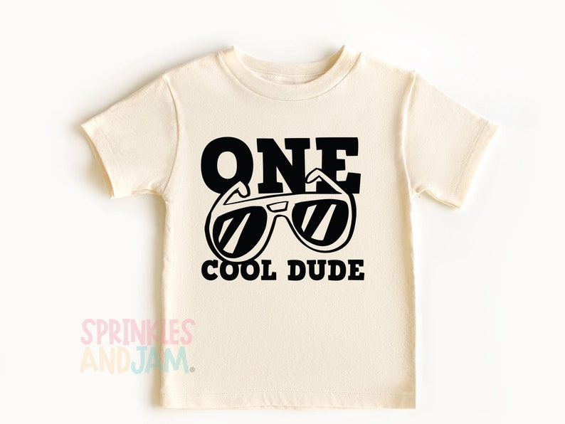 1st birthday shirt boy, one, 1st birthday, kids birthday shirt, boys birthday shirt, one cool dude, sunglasses SHORTSLV image 1