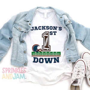 1st Down Birthday Shirt - 1st Down Football Birthday Boy - First Birthday Boy Shirt - Football Birthday Shirt for Boys - Baby Boy - SHORTSLV