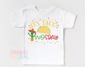 Taco Twosday Birthday Shirt: Fiesta 2nd Birthday Boy