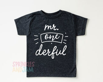 Mr. Onederful First Birthday Shirt: Personalized 1st Birthday Outfit
