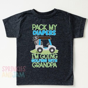 Personalized Golfing with Grandpa Baby Onesie ®: Personalized Shower Gift afbeelding 2