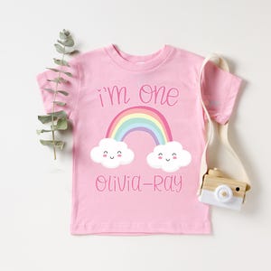 Personalized Rainbow Birthday Shirt: Pastel Kawaii Tee, Any Age