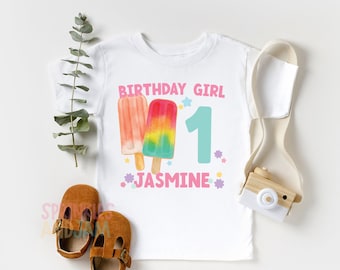 Popsicle Birthday Shirt, Birthday Girl Shirt, Summer Birthday Party, Ice Cream Shirt, Ice Cream Party Shirt, Any Age - SHORTSLV