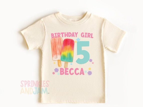 Popsicle Birthday Girl Shirt: Ice Cream Party Tee