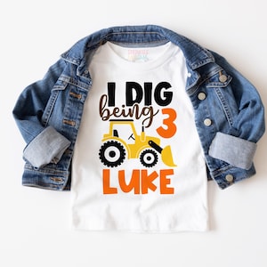 Construction Truck Birthday Shirt: Front Loader Boys Party