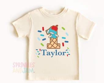 Ice Cream birthday shirt, birthday boy shirt, ice cream birthday party shirt, ice cream shirts, Any Age - SHORTSLV