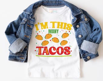 Fiesta 6th Birthday Taco Shirt: Personalized Kids Party Tee Customize to Any Age