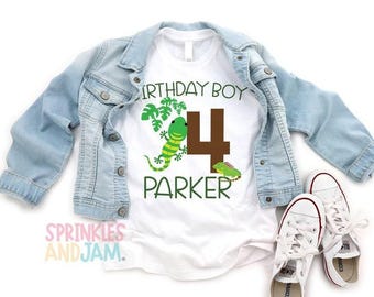 Custom Reptile Birthday Shirt: Gecko Lizard Party Tee