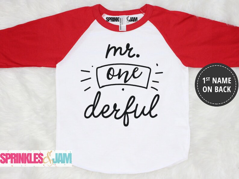 Mr Onederful Shirt 1st Birthday Boy Outfit First Birthday Boy Shirt Mr Onederful Shirt for Boys Trendy Baby Boy RAGLAN image 5