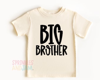 Big brother shirt, big brother announcement, big brother, pregnancy reveal, promoted to big brother, retro, natural, sibling - Final Sale