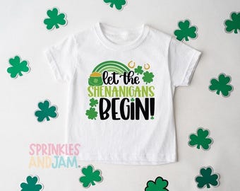 St Patricks Day Baby Onesie: Funny Shenanigans Shirt
