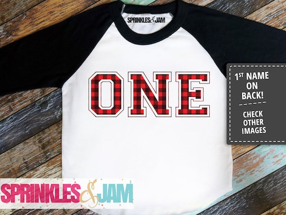 Lumberjack First Birthday Shirt Buffalo Plaid Lumber Jack