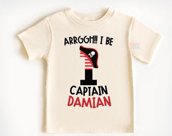 Personalized Pirate 1st Birthday Shirt: Captain Birthday